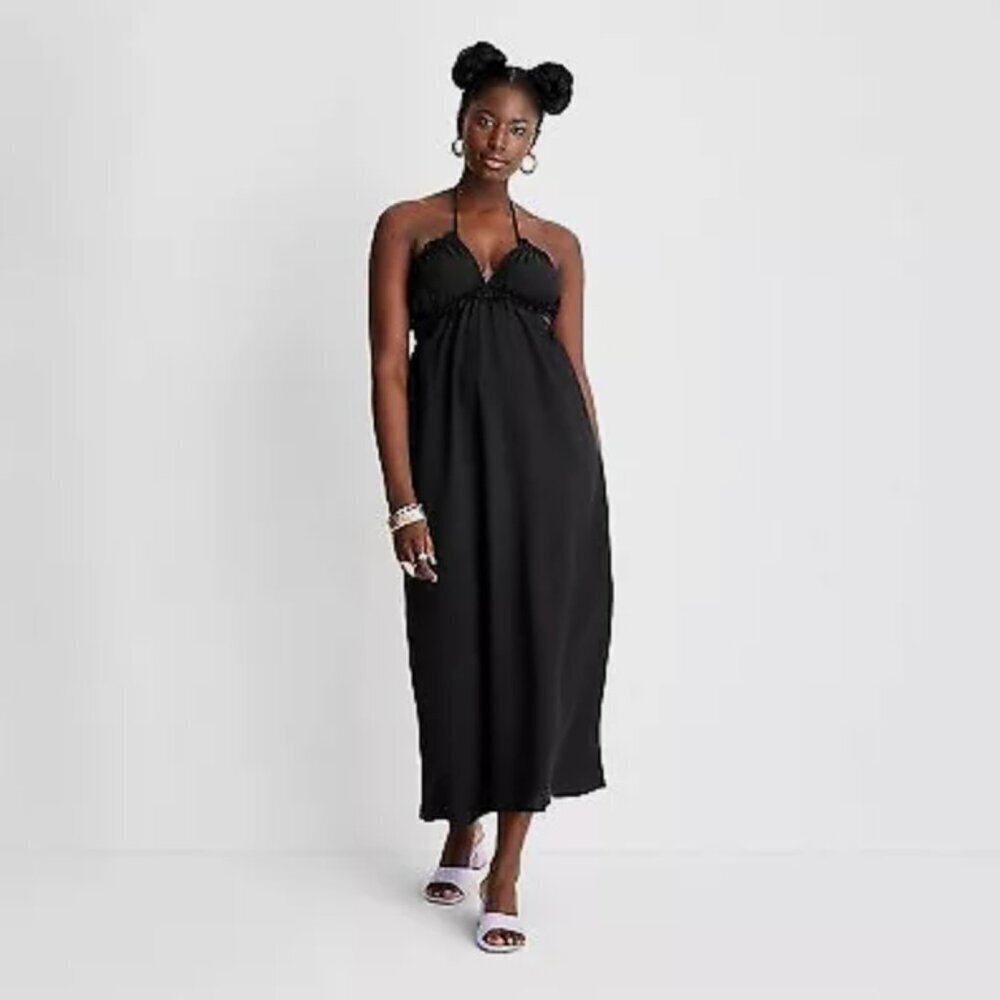 EIC - Elegant Black Midi Dress